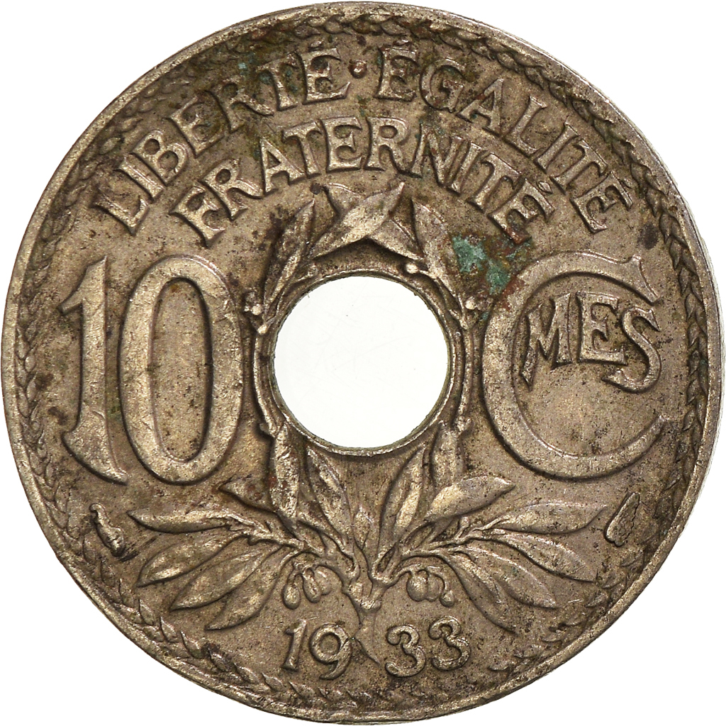 Moneda, Francia, 10 Centimes, 1933