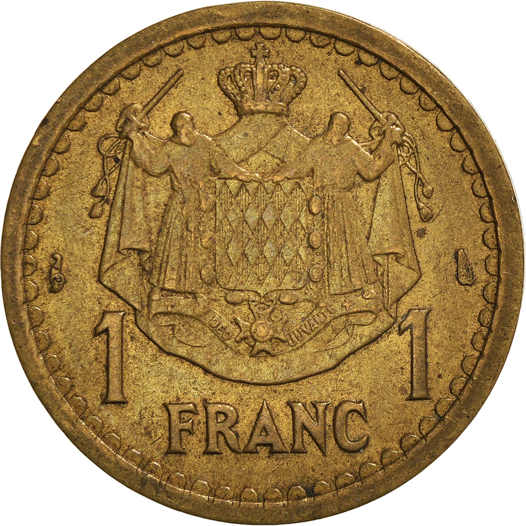 Moneda, Mónaco, Franc, Undated (1943)