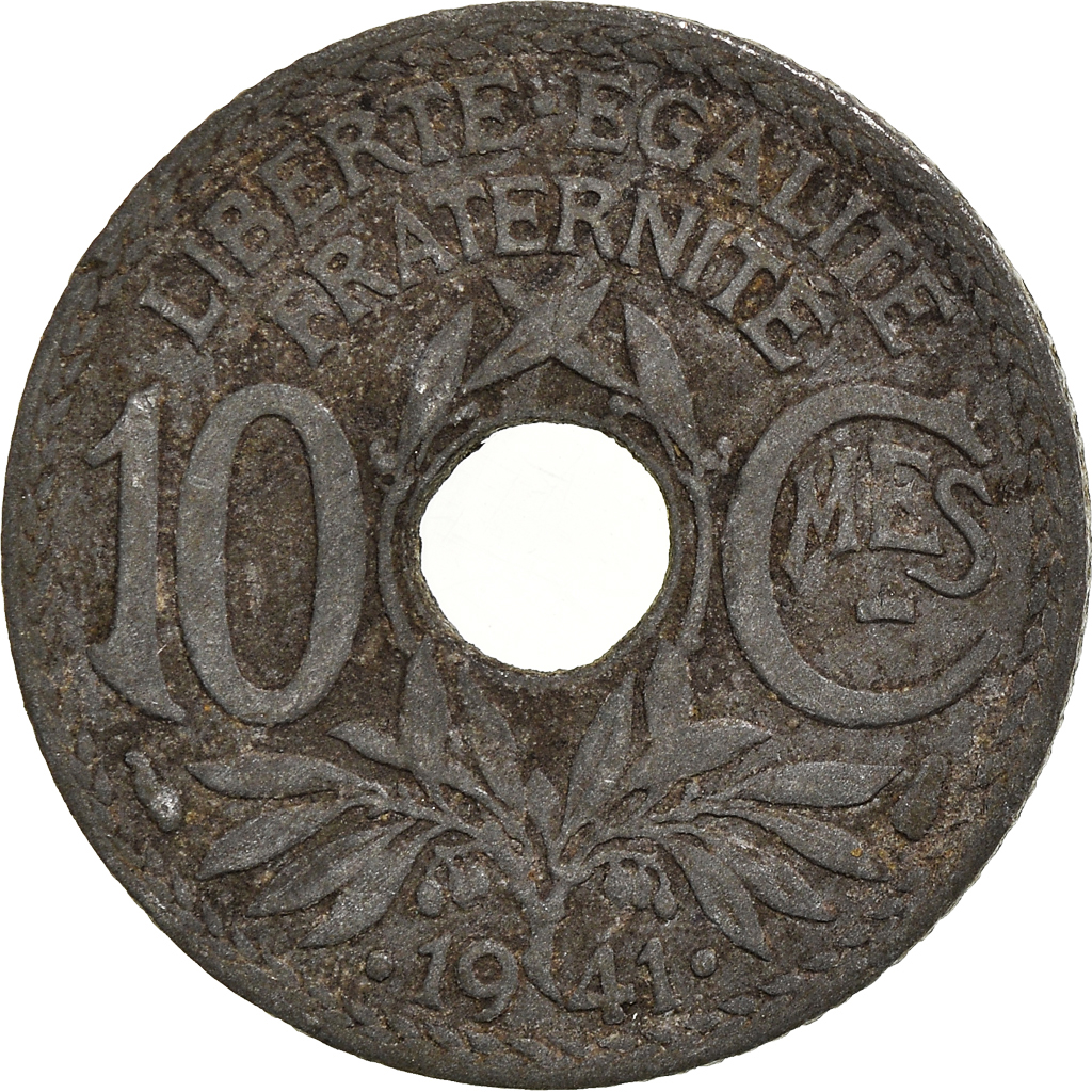 Moneda, Francia, 10 Centimes, 1941