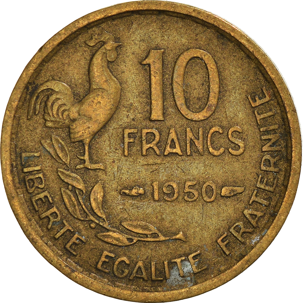 Moneda, Francia, 10 Francs, 1950