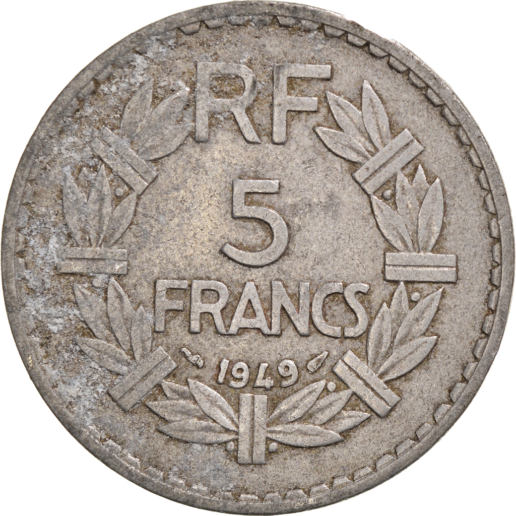 Moneda, Francia, 5 Francs, 1949