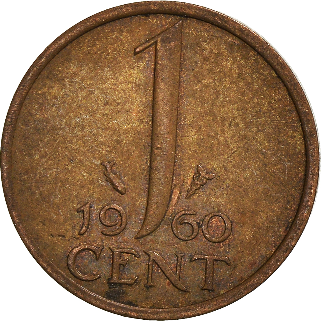 Moneda, Países Bajos, Cent, 1960