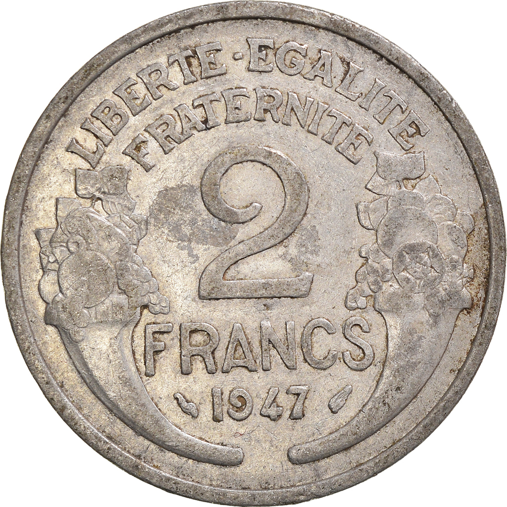 Moneda, Francia, 2 Francs, 1947