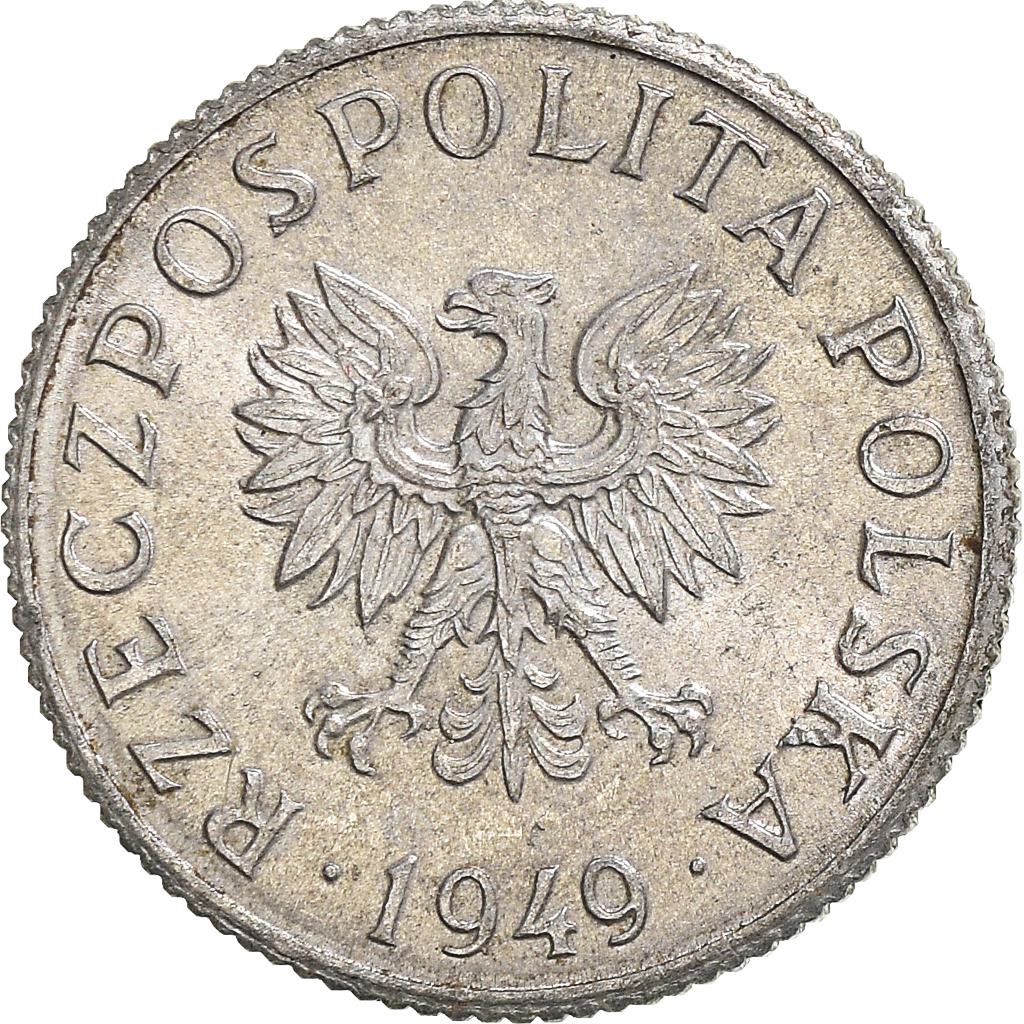 Moneda, Polonia, Grosz, 1949