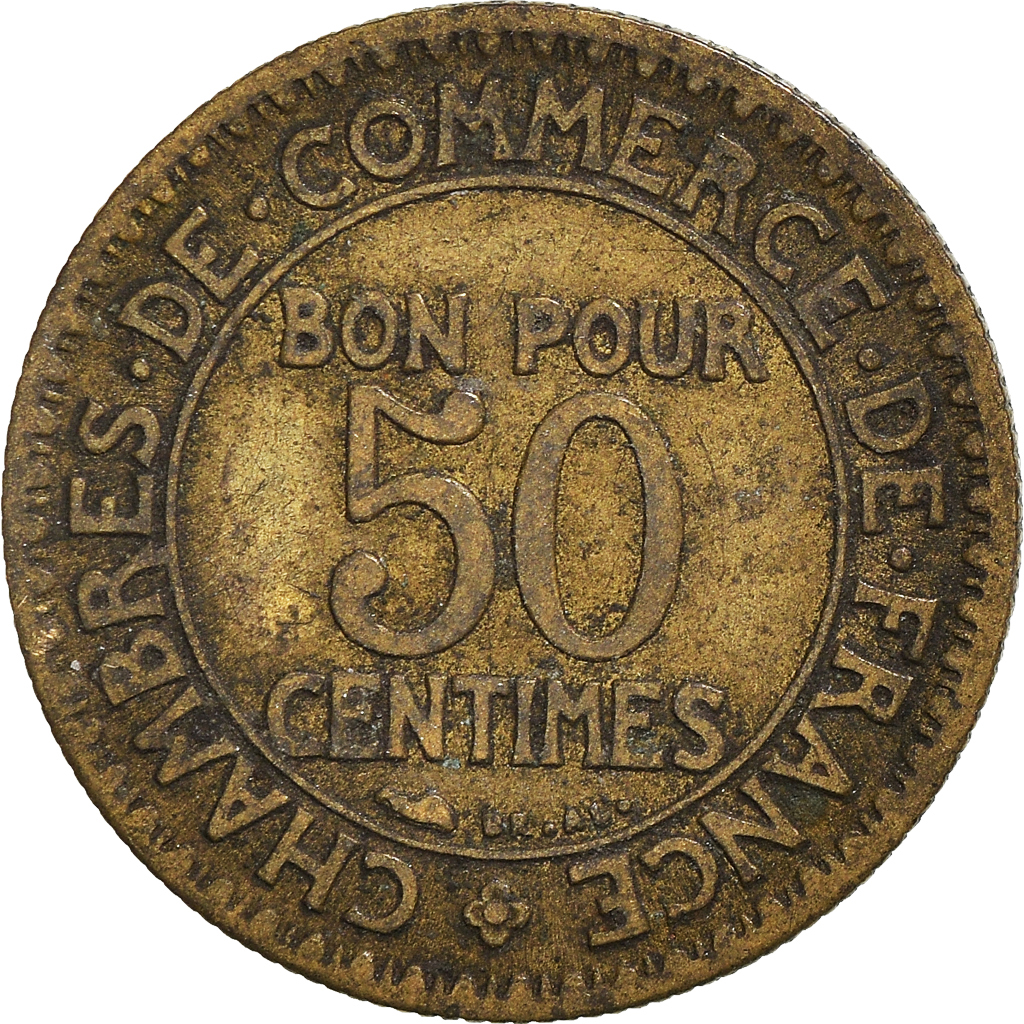 Moneda, Francia, 50 Centimes, 1922