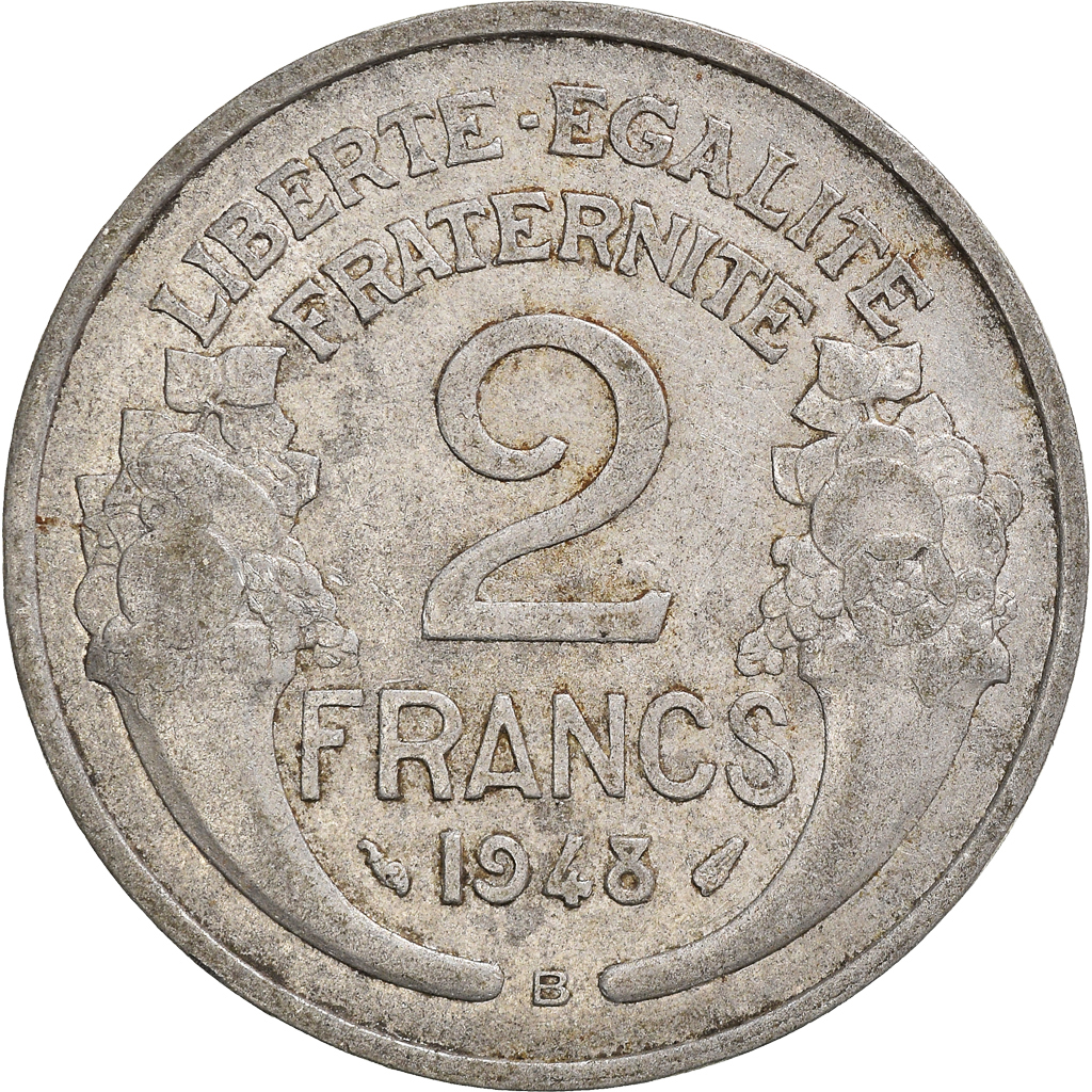 Moneda, Francia, 2 Francs, 1948