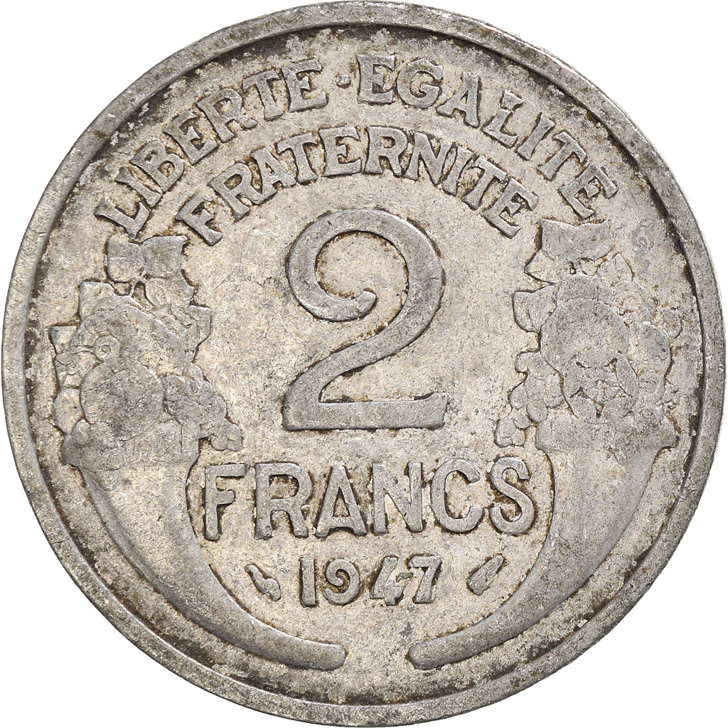 Moneda, Francia, 2 Francs, 1947