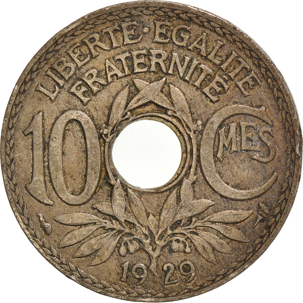 Moneda, Francia, 10 Centimes, 1929