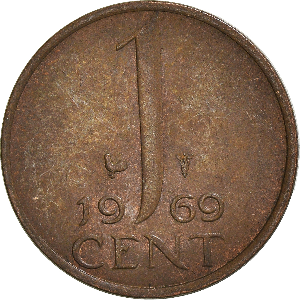 Moneda, Países Bajos, Cent, 1969