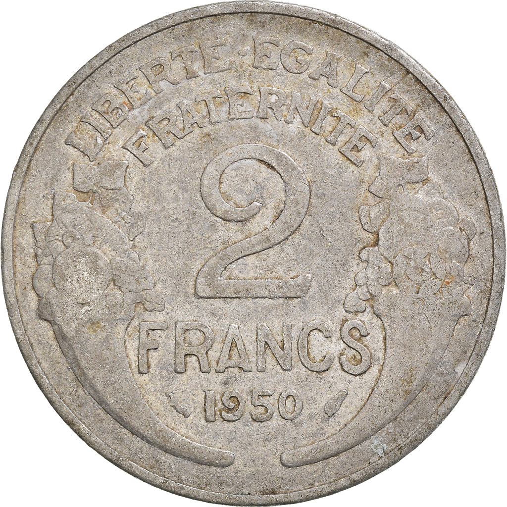 Moneda, Francia, 2 Francs, 1950