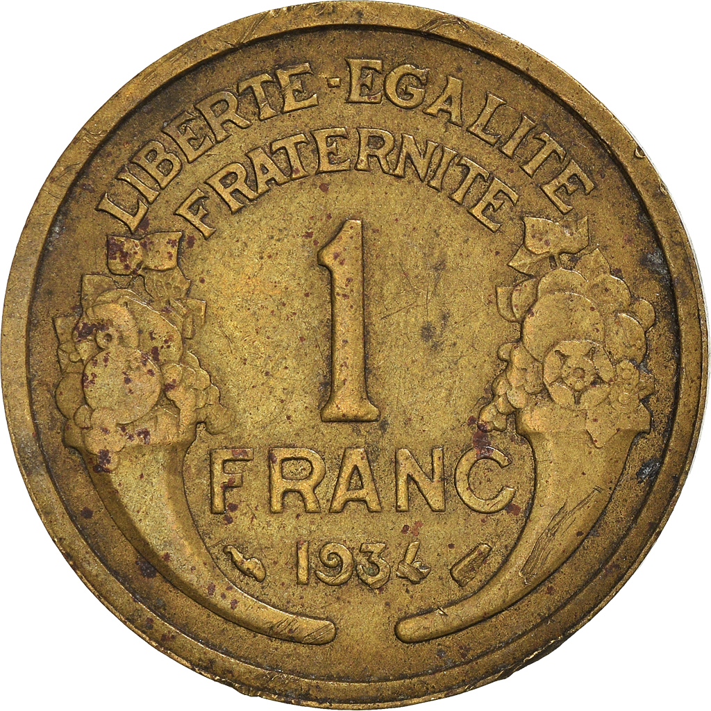 Moneda, Francia, Franc, 1934