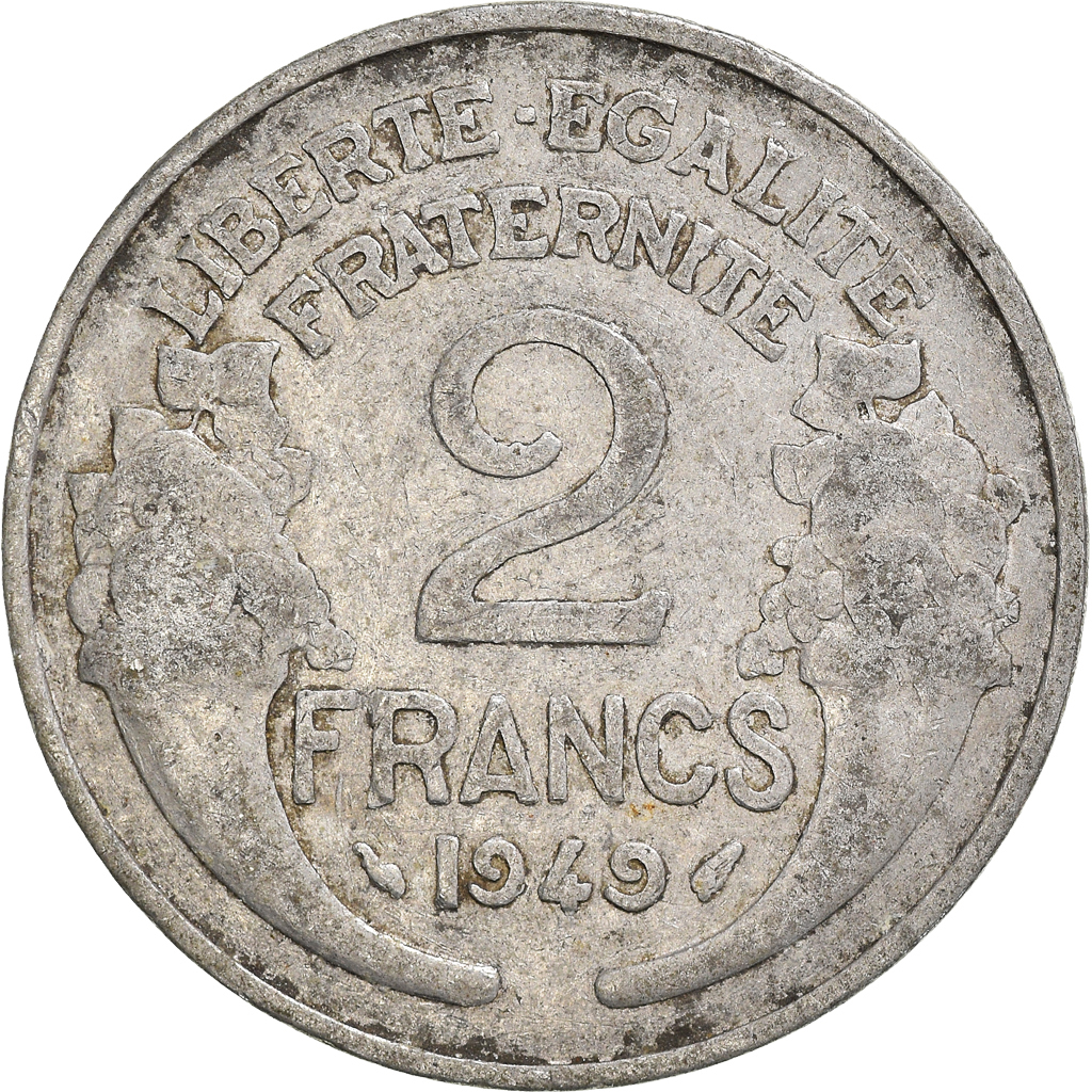 Moneda, Francia, 2 Francs, 1949