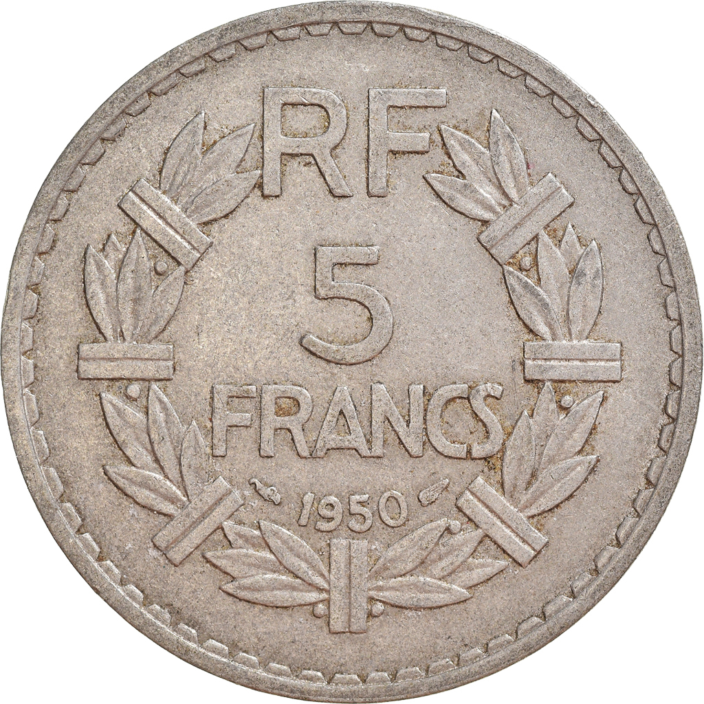 Moneda, Francia, 5 Francs, 1950