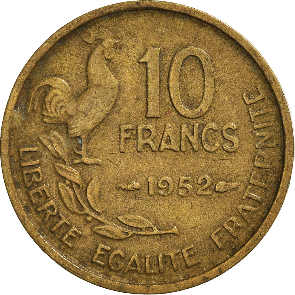 Moneda, Francia, 10 Francs, 1952
