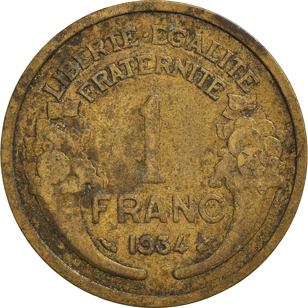 Moneda, Francia, Franc, 1934
