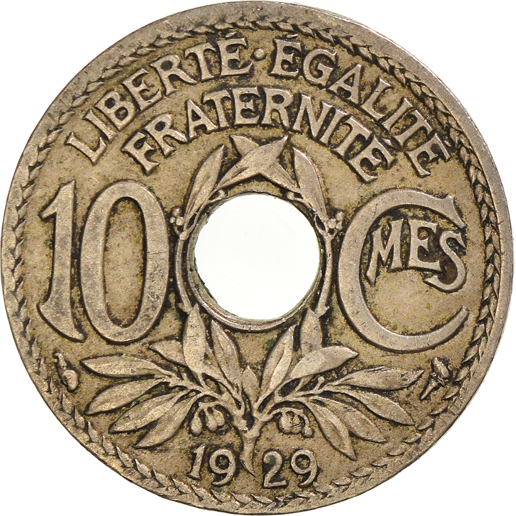 Moneda, Francia, 10 Centimes, 1929