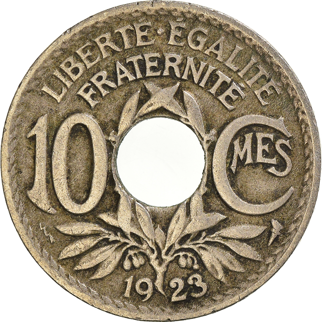 Moneda, Francia, 10 Centimes, 1923