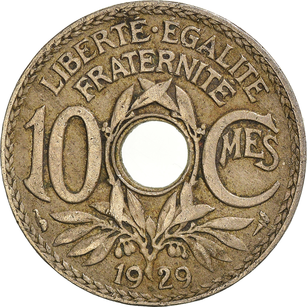 Moneda, Francia, 10 Centimes, 1929
