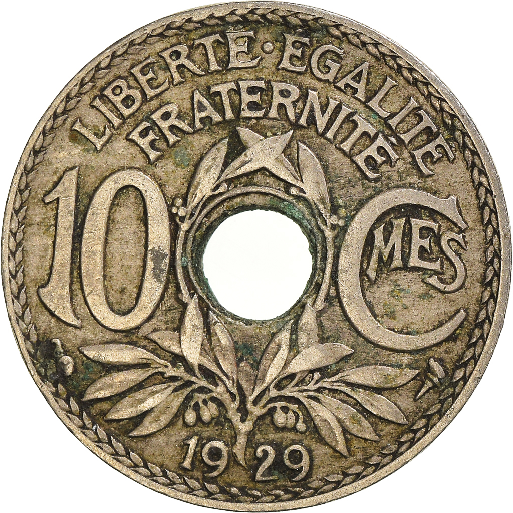 Moneda, Francia, 10 Centimes, 1929