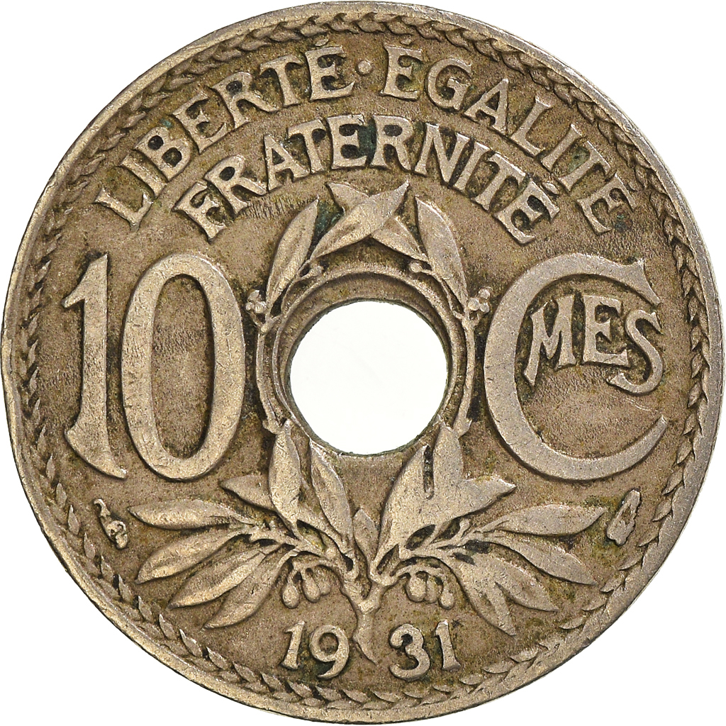 Moneda, Francia, 10 Centimes, 1931