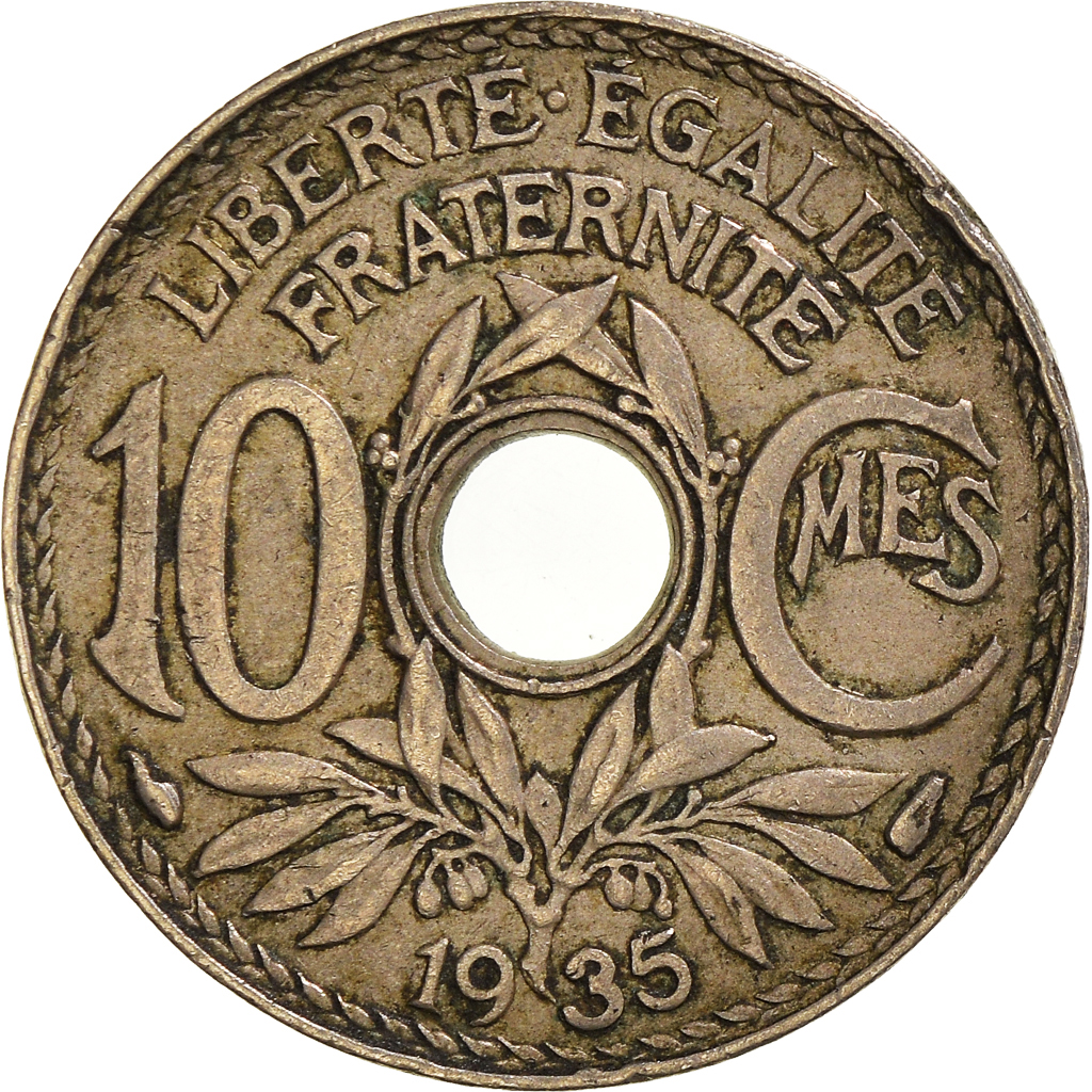 Moneda, Francia, 10 Centimes, 1935