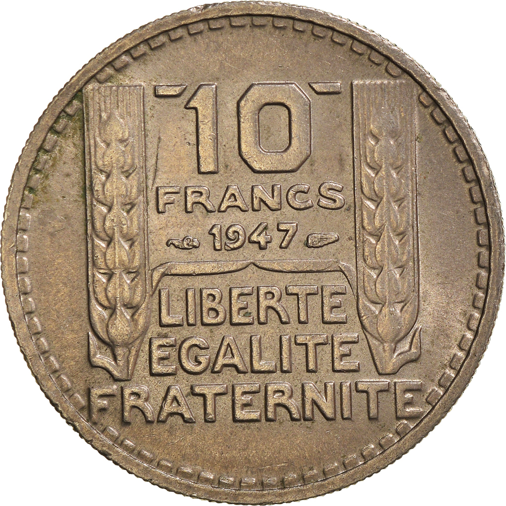 Moneda, Francia, 10 Francs, 1947