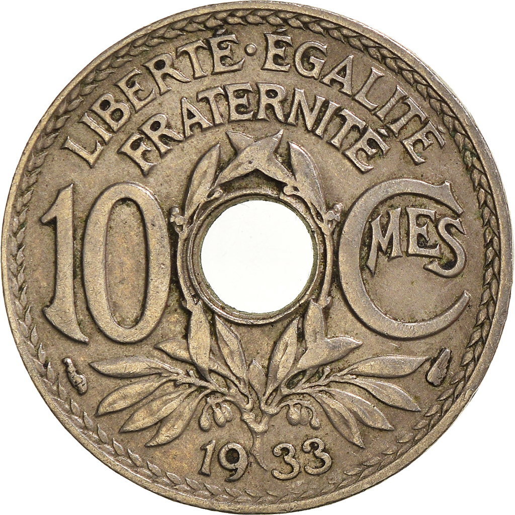 Moneda, Francia, 10 Centimes, 1933