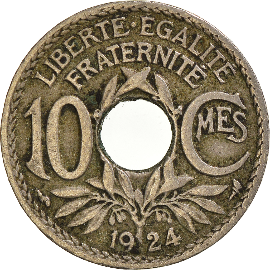 Moneda, Francia, 10 Centimes, 1924