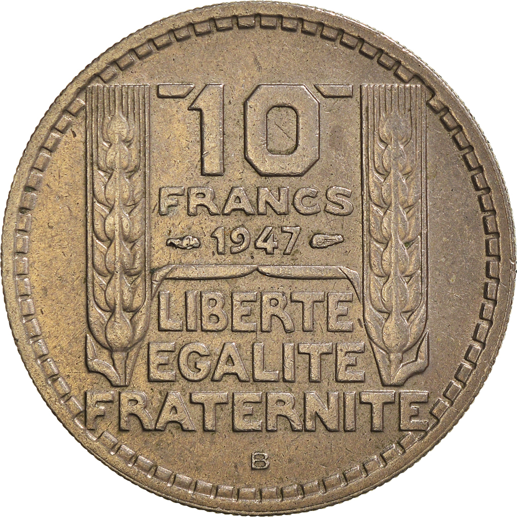 Moneda, Francia, 10 Francs, 1947