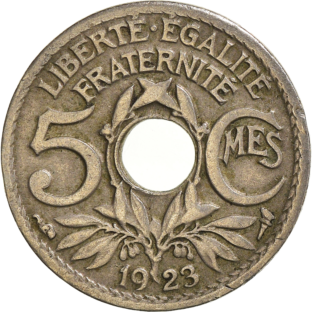 Moneda, Francia, 5 Centimes, 1923