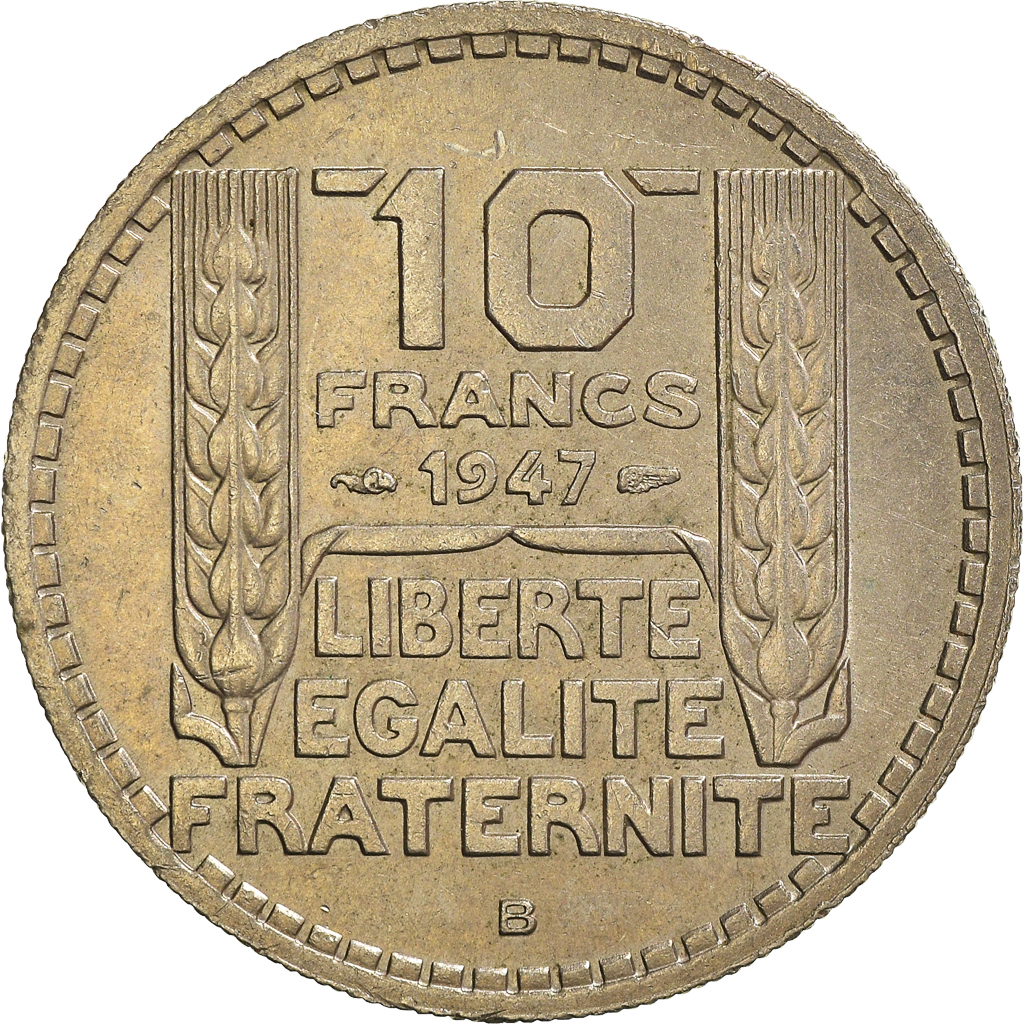 Moneda, Francia, 10 Francs, 1947