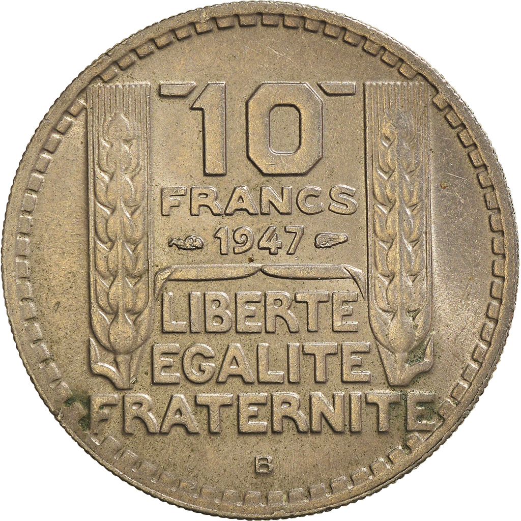 Moneda, Francia, 10 Francs, 1947