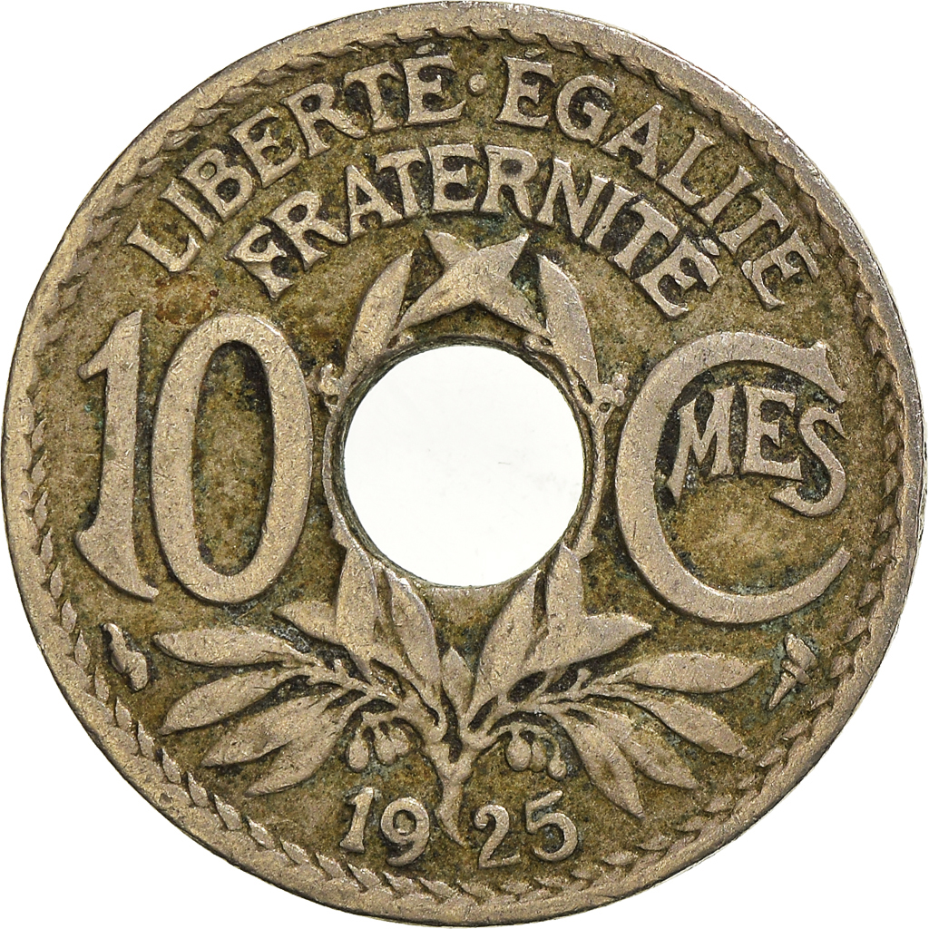 Moneda, Francia, 10 Centimes, 1925