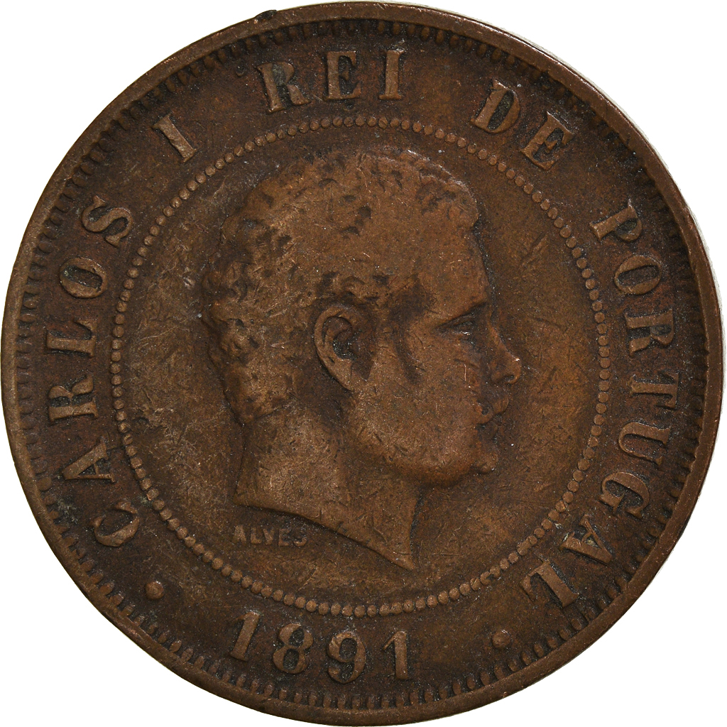 Moneda, Portugal, 20 Reis, 1891
