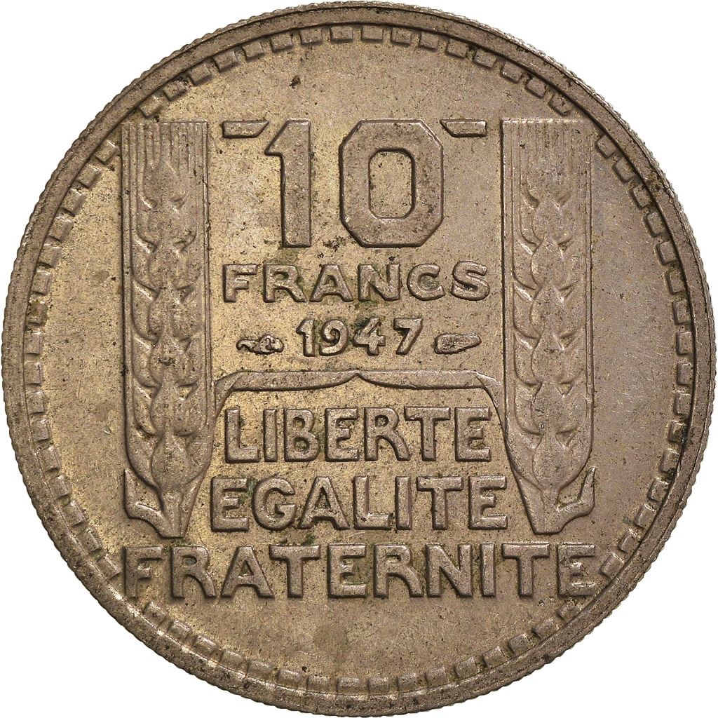 Moneda, Francia, 10 Francs, 1947