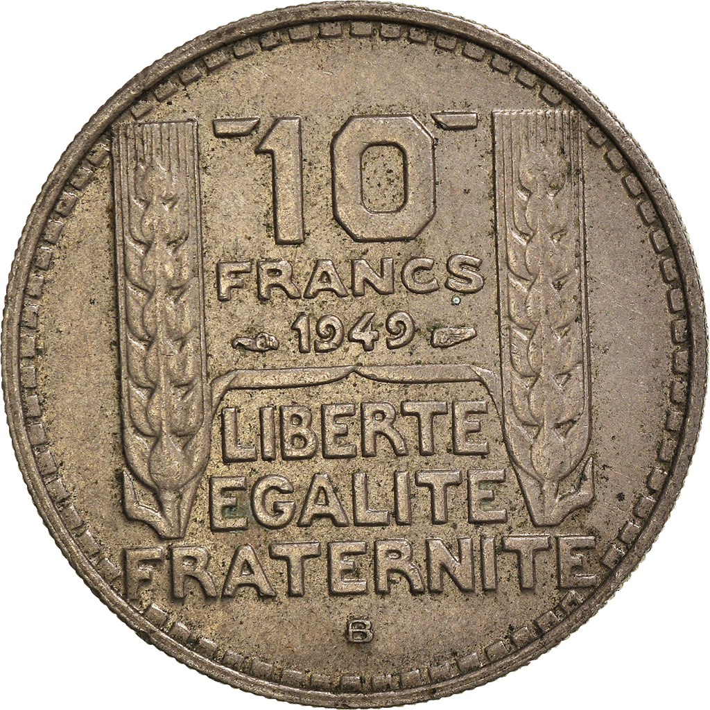 Moneda, Francia, 10 Francs, 1949