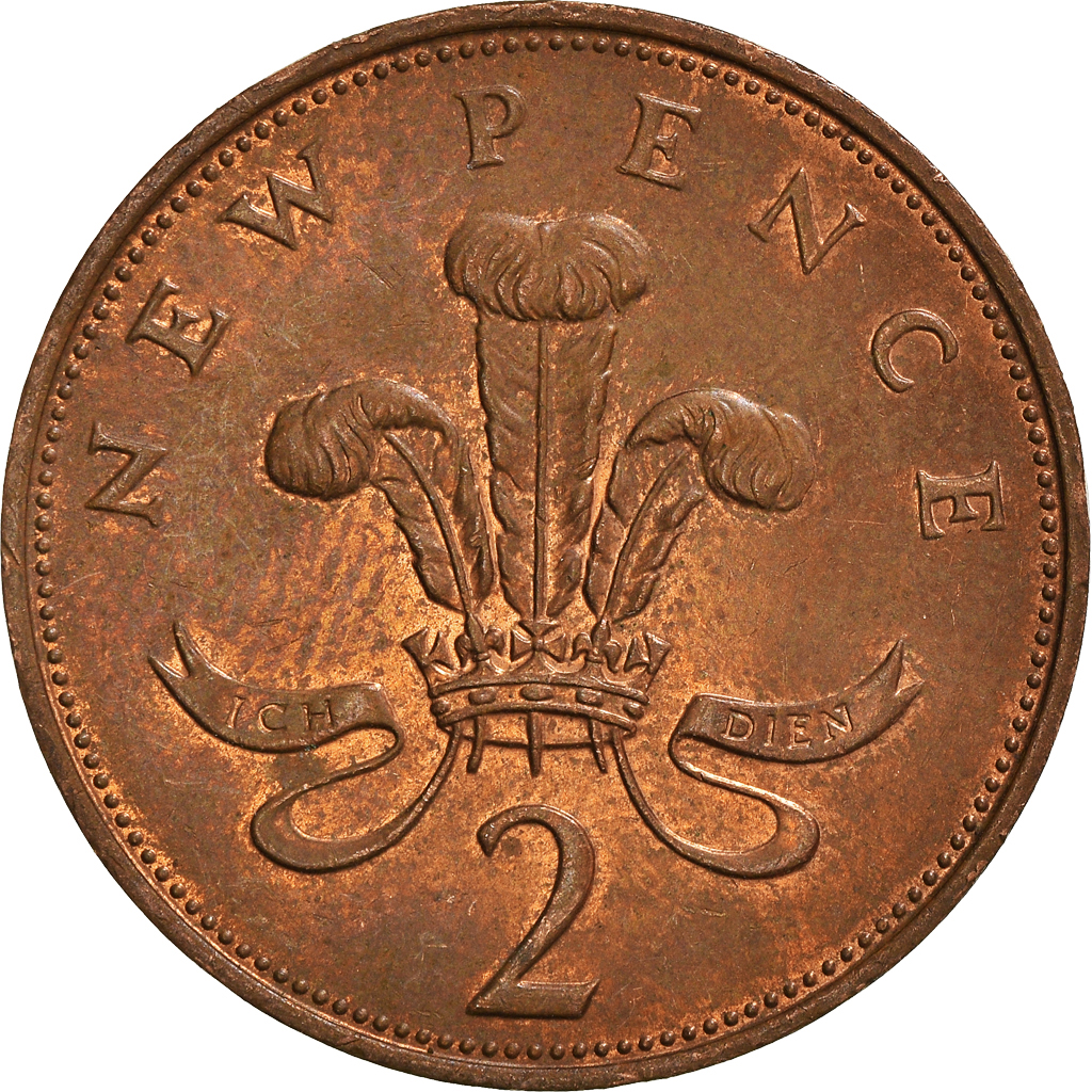 Moneda, Gran Bretaña, 2 New Pence, 1971