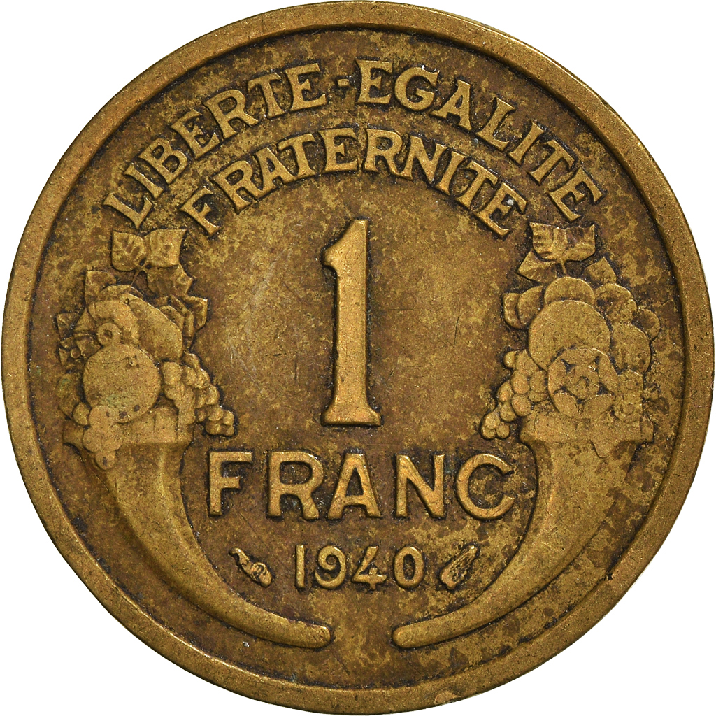 Moneda, Francia, Franc, 1940