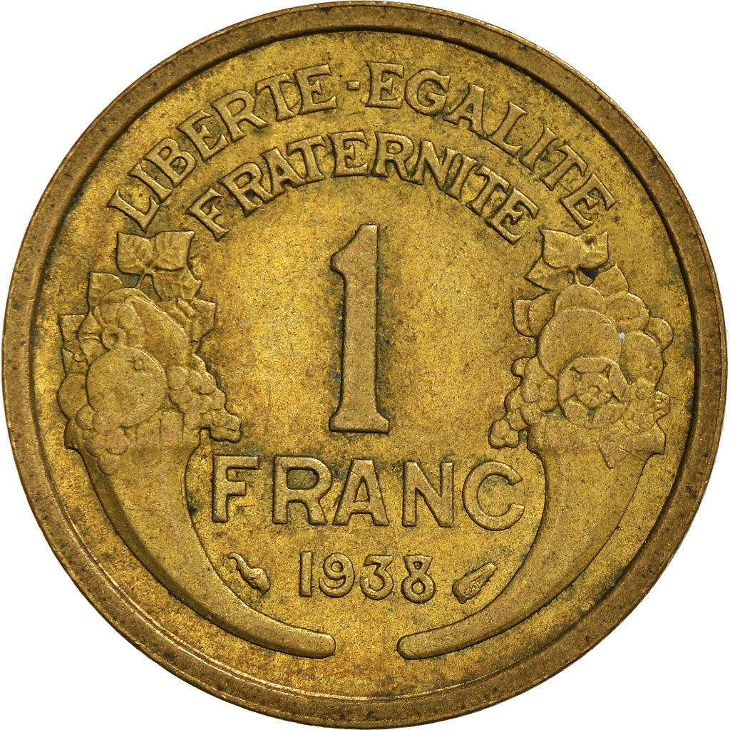 Moneda, Francia, Franc, 1938