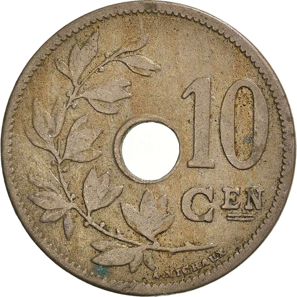 Moneda, Bélgica, 10 Centimes, 1905