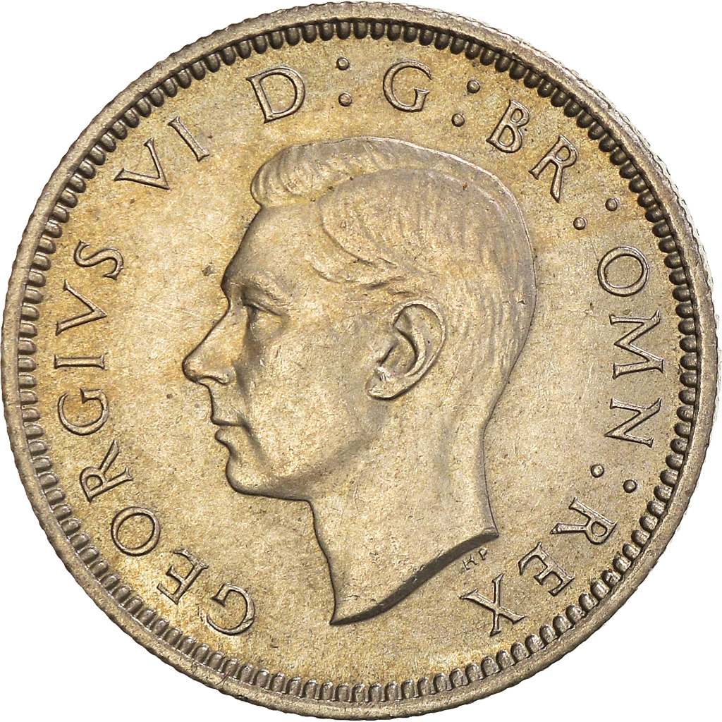 Moneda, Gran Bretaña, 6 Pence, 1948