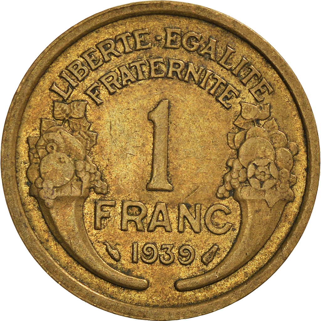 Moneda, Francia, Franc, 1939