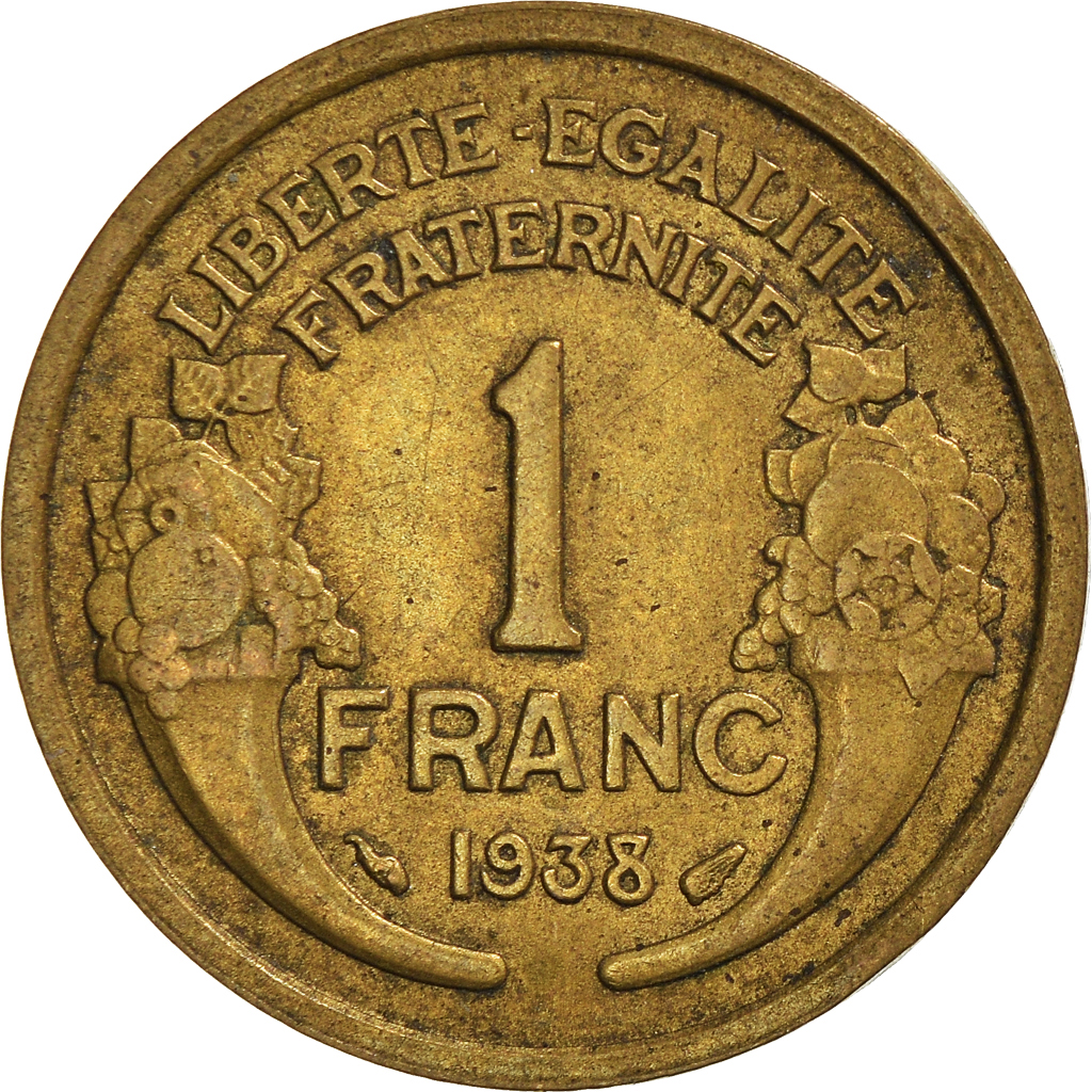Moneda, Francia, Franc, 1938