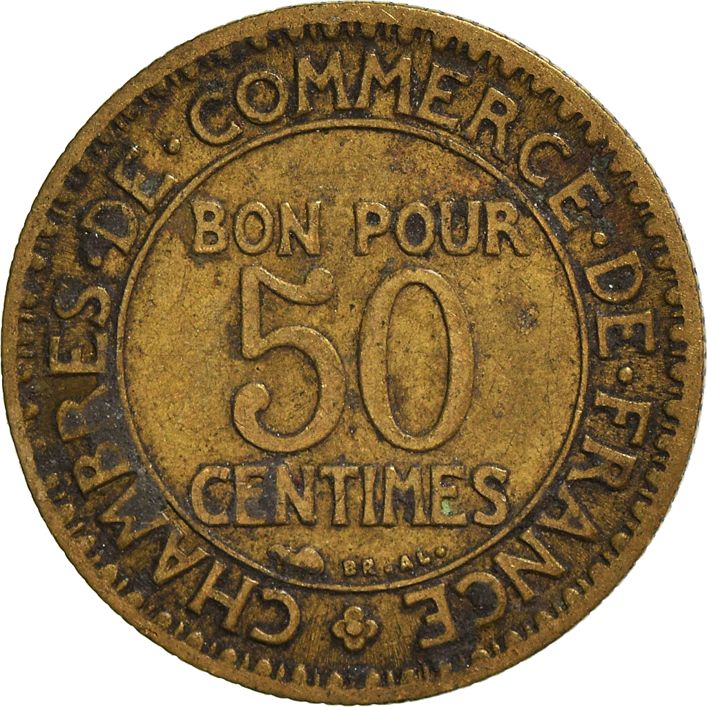 Moneda, Francia, 50 Centimes, 1926