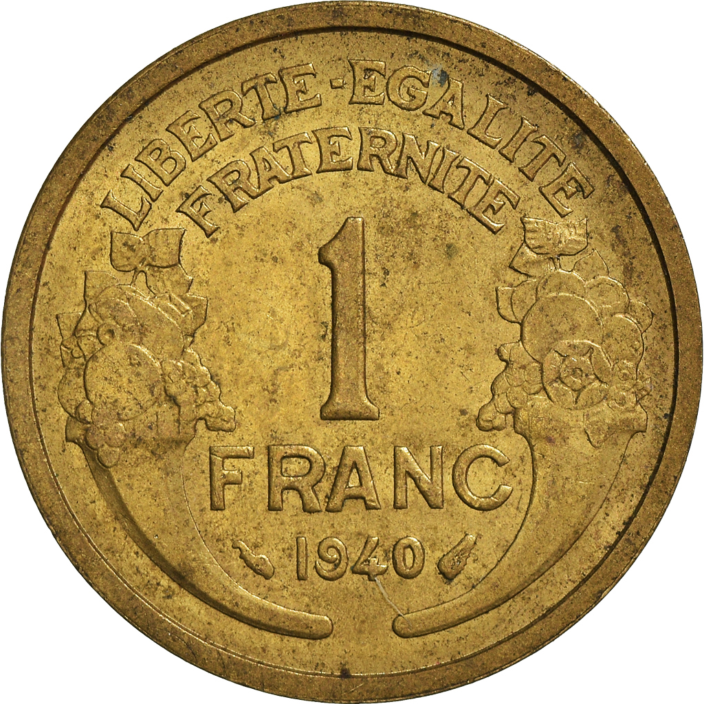 Moneda, Francia, Franc, 1940
