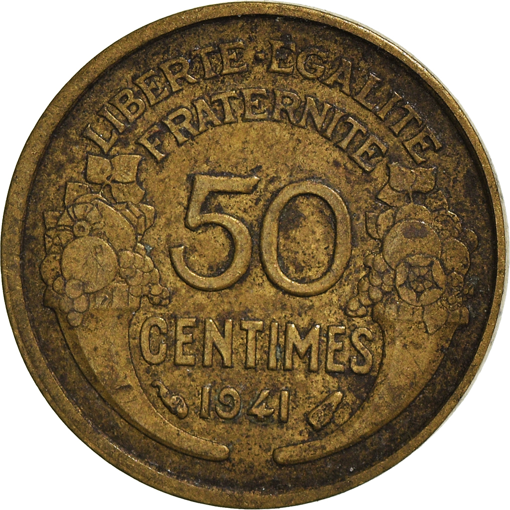 Moneda, Francia, 50 Centimes, 1941