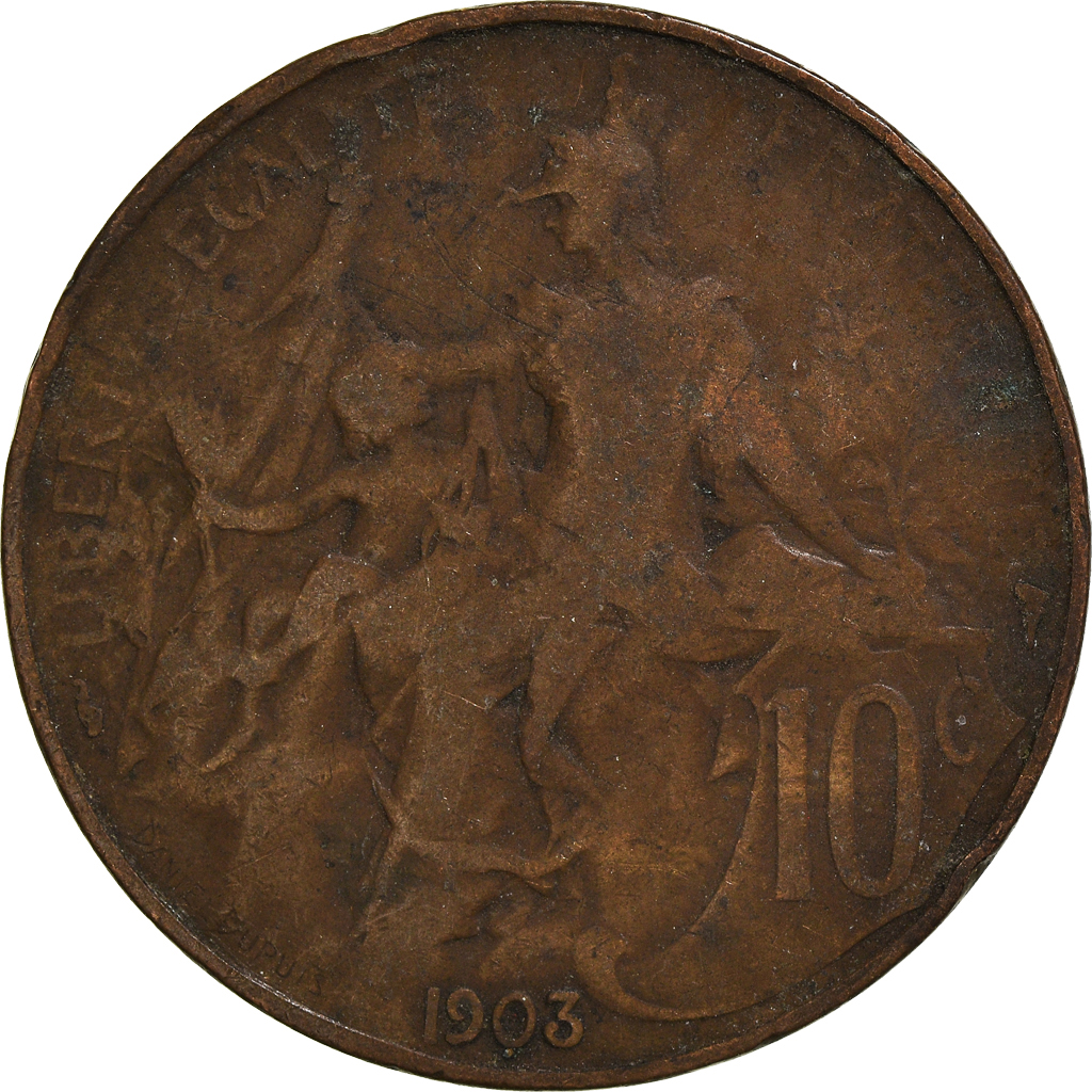 Moneda, Francia, 10 Centimes, 1903
