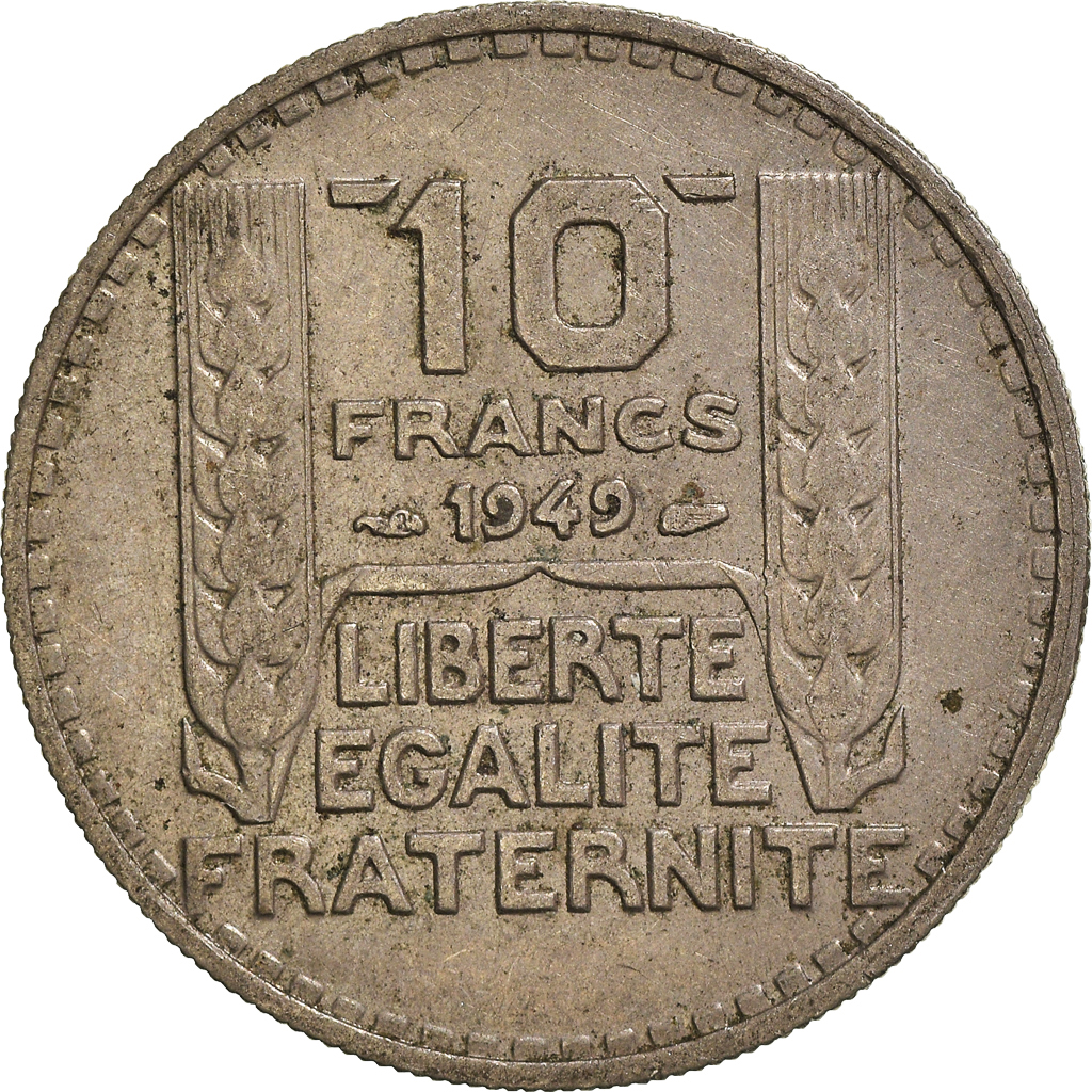 Moneda, Francia, 10 Francs, 1949
