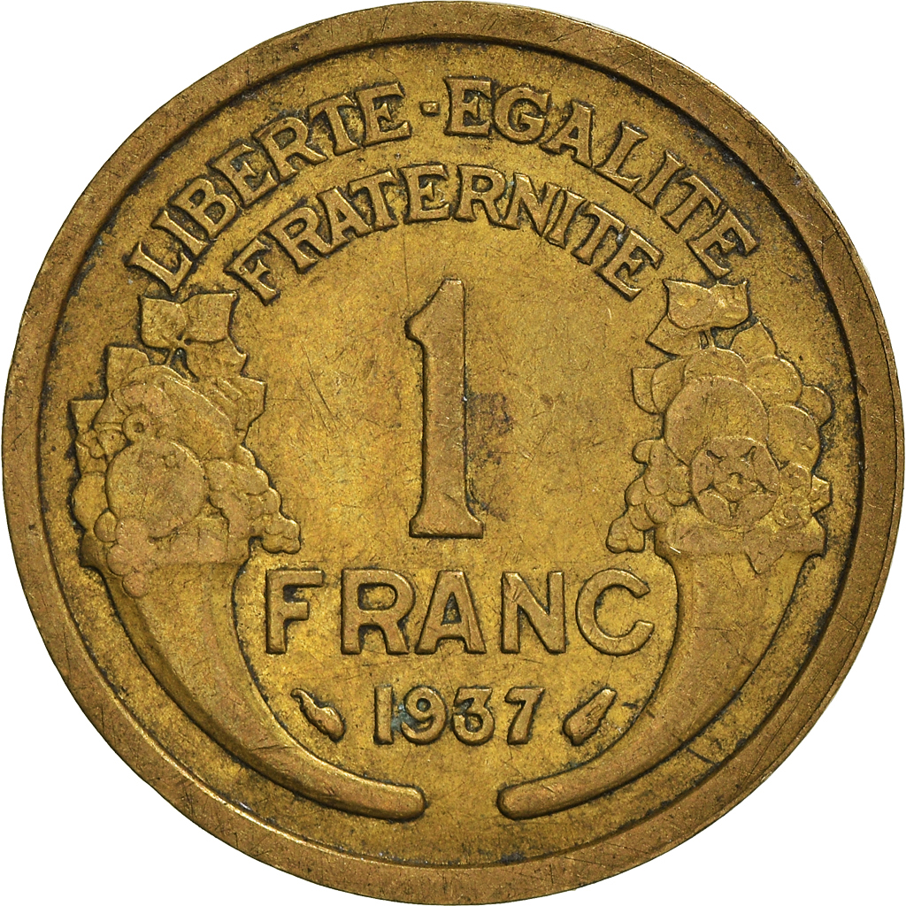 Moneda, Francia, Franc, 1937