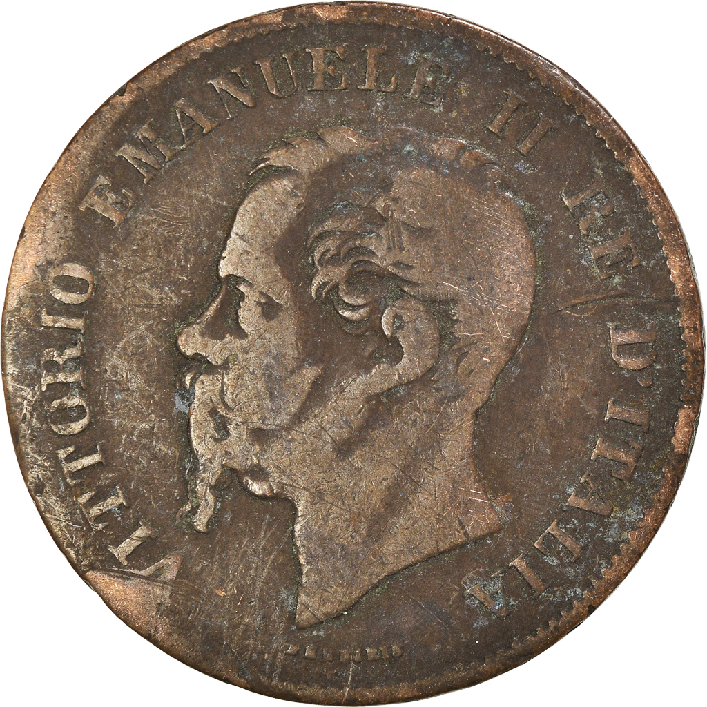 Coin, Italy, 5 Centesimi, 1861
